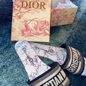 Dior Dway Slide (Blue Dior around the world slide)